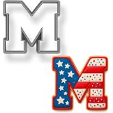 Mighty Gadget Varsity Letter M Cookie Cutter 3 Inch (Random Color)