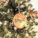 Large Rustic Christmas Ornaments with Thankful, Grateful & Blessed (Set of 3) 4 inch; Round Wooden Farmhouse Decor Country Indoor Decorations
