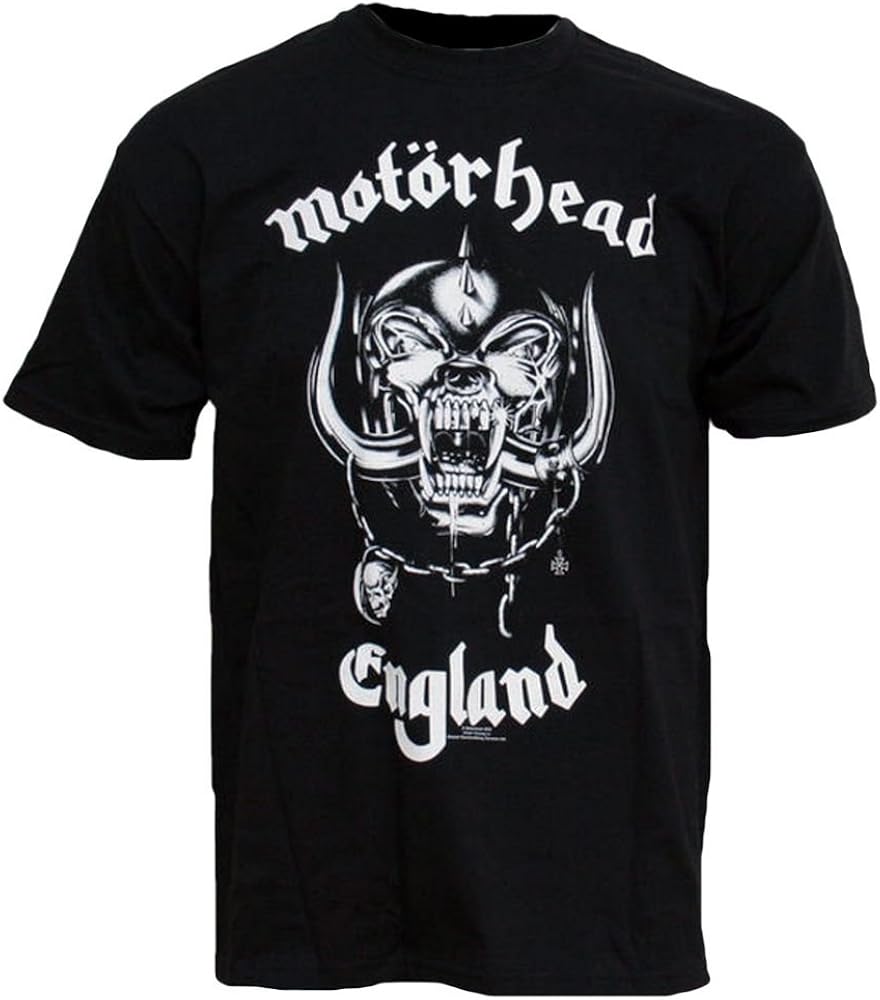 Camiseta Motorhead Bastards Distressed Crest Band Logo Oficial Para Hombre Negro, M, Negro