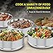 Instant Pot Accessories – Stackable Stainless Steel Pressure Slow Cooker Steamer Insert Pans – 6 or 8 Quart – Insta Pot in Pot – Instapot Ultra