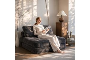 Queen Size Convertible Chair Bed,Convertible Sofa Bed,Foam Couch,Folding Sofa Bed,Human Dog Bed,Includes Cushions, Suitable f