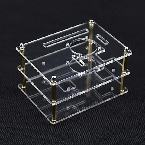 #N/A Estuche Acrílico De 2 Capas Estuche Transparente con Ventilador De CPU para Raspberry