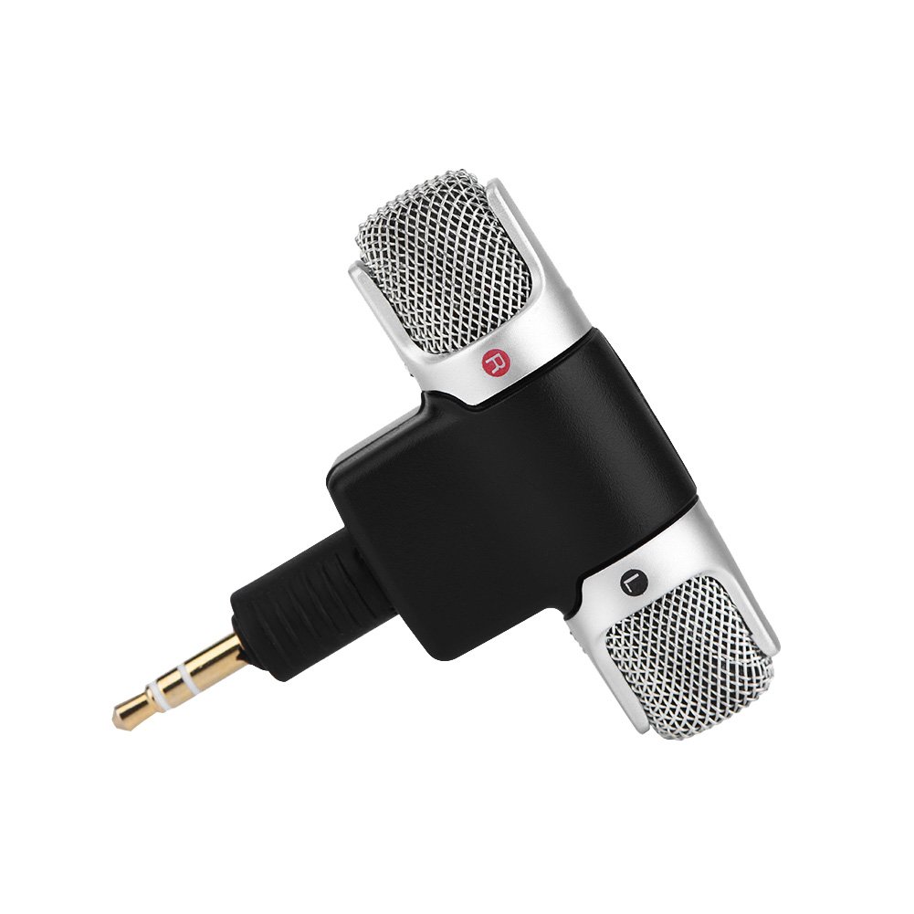CCYLEZ Stereo Mini Microphone,MD/DAT Digital Media Microphone,3.5mm Gold-Plating Plug Jack,0~90 Degrees Adjustable,for PC/Tablet/Laptop/Recorder