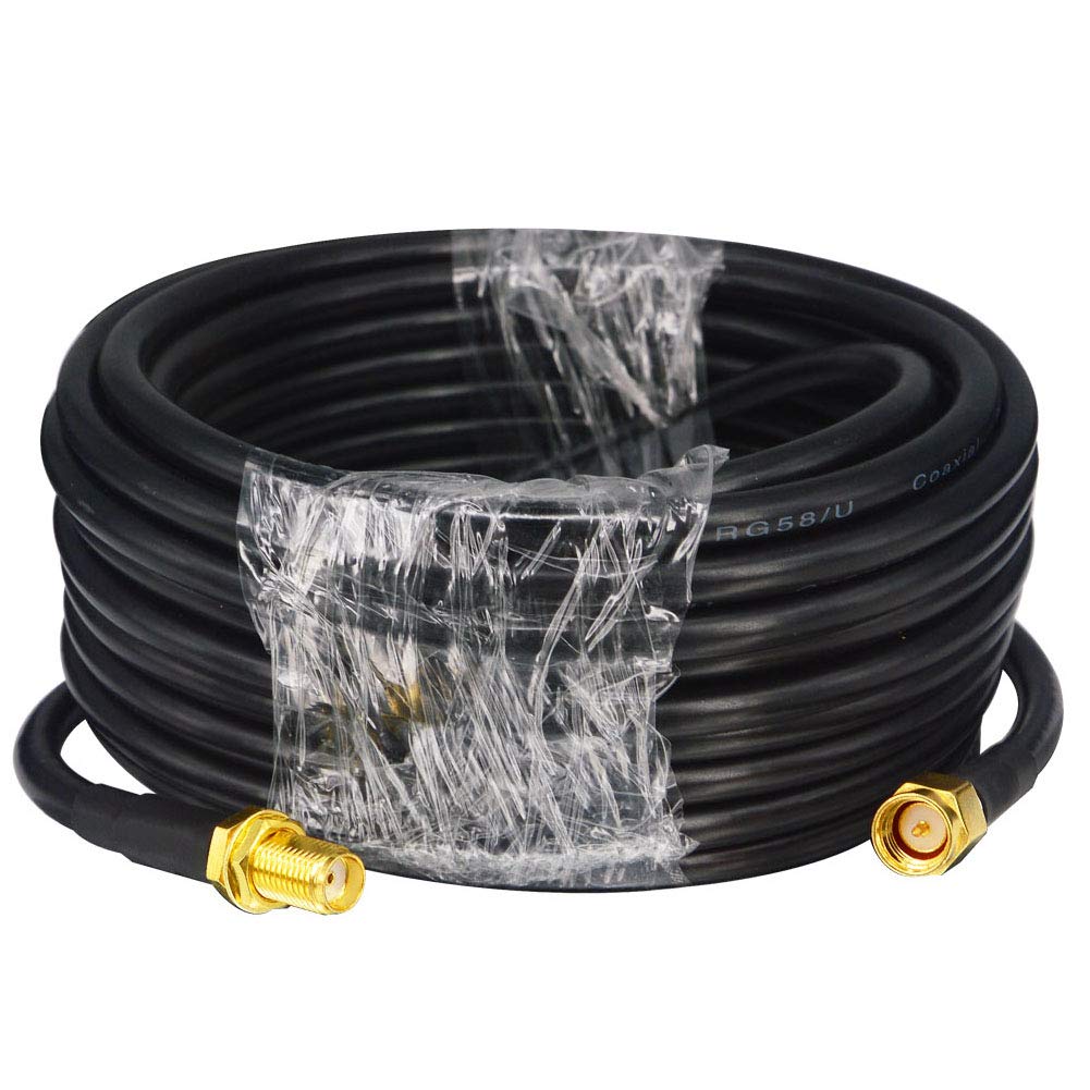 YILIANDUO 7M Ultra Low-Loss Coaxial Extension Cable (50 Ohm) SMA Male to SMA Female Connector, Pure Copper Coax Cable RG58/U 128 Wire Braid for 3G/4G/5G/LTE/ADS-B/Ham/GPS/WiFi/RF Radio Antenna