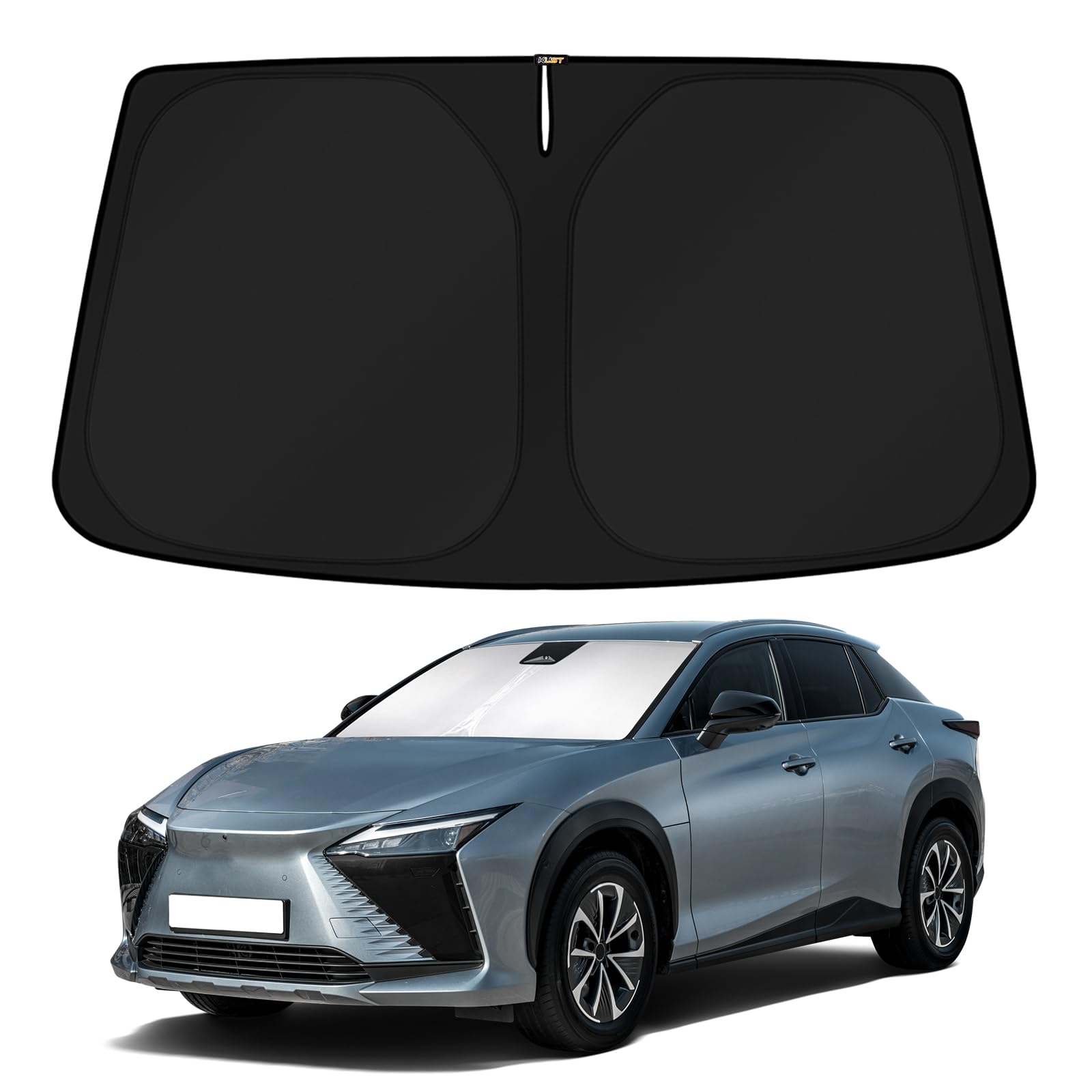 Photo 1 of KUST Windshield Sun Shade for 2023-2025 2026 Lexus RZ SUV, 450e, 300e, 300, 450e Luxury Accessories Custom Fit Sunshade Sun Visor Protector Foldable Blocks UV Rays Keep Your Car Cooler