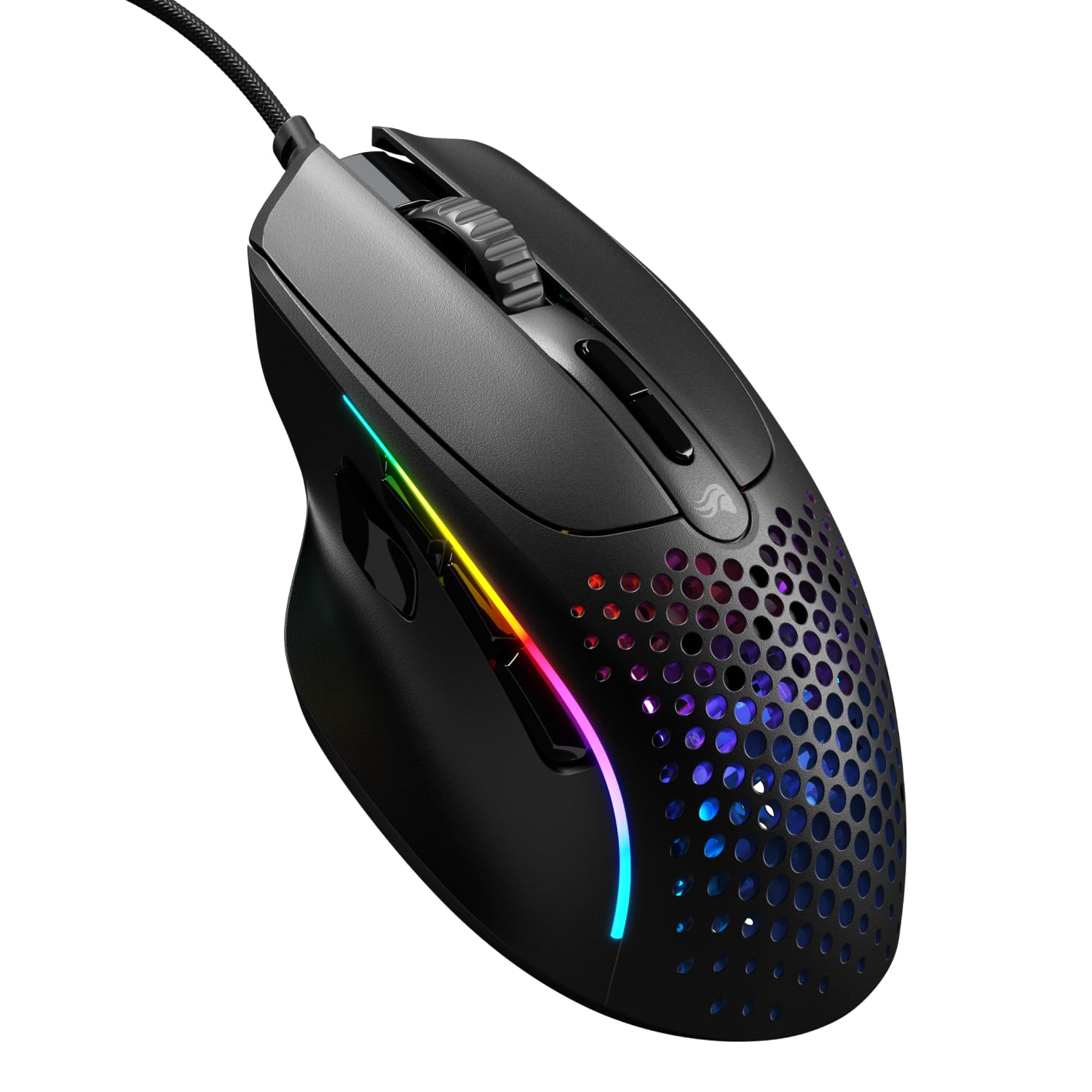 Photo 1 of Glorious Gaming Model I 2 Wired Gaming Mouse: 9 Programmable Buttons (2 Swappable), 66g Superlight, 26k Optical Sensor, 80M Click Rated Switches, MMO/MOBA/FPS, Side Thumb Rest (Black)