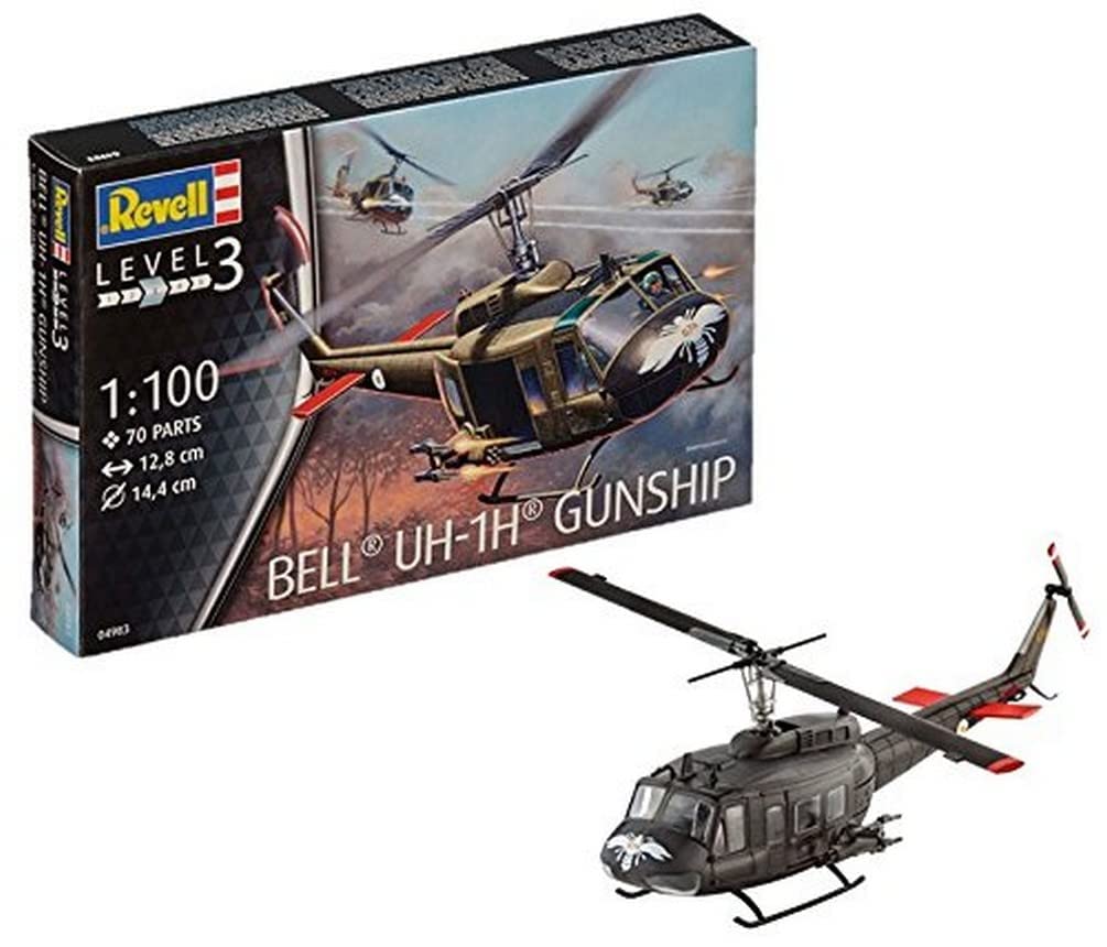Revell 04983 Bell® UH-1H® Gunship 1:100 Scale Unbuilt/Unpainted Plastic Model Kit