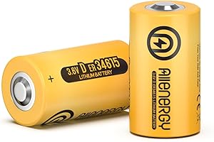 ALLENERGY Lithium D Batteries 19000mAh 3.6V ER34615 D Cell Lithium Batteries 2 Pack Non-Rechargeable Lithium Li-SOCl2 Battery for CNC Machine Tool Injection Molding Machine Printing Machine Meter Clock
