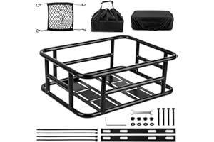 MITOJOSYEER Bike Basket Heavy Duty Rear Bike Basket for Pets, Sports Gear, Fruit, Large Bike Back Basket