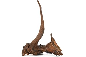 KINGRUI Natural Driftwood Spider Wood Branches Fish Tank and Reptile Terrarium Decor Assorted Sizes for Aquariums and Lizard Habitats (14-17 inch (Pack of 1), Mopani Driftwood)