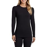 Cuddl Duds Women's Softwear with Stretch Long Sleeve Crew Neck Top -Layering Top with Smooth Fabrication, Body-Hugging Fit
