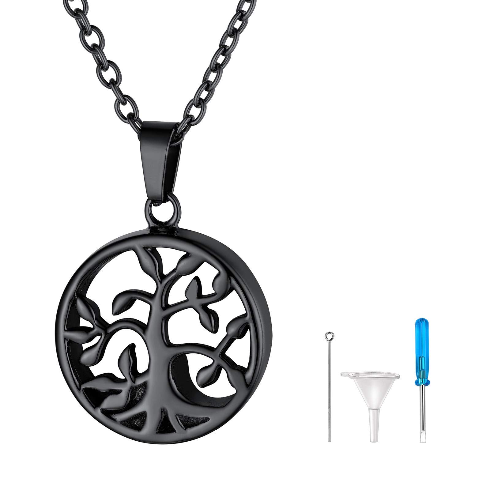 FindChic Tree of Life Ashes Necklace Memorial Jewelry Urn Neckless for Ashes