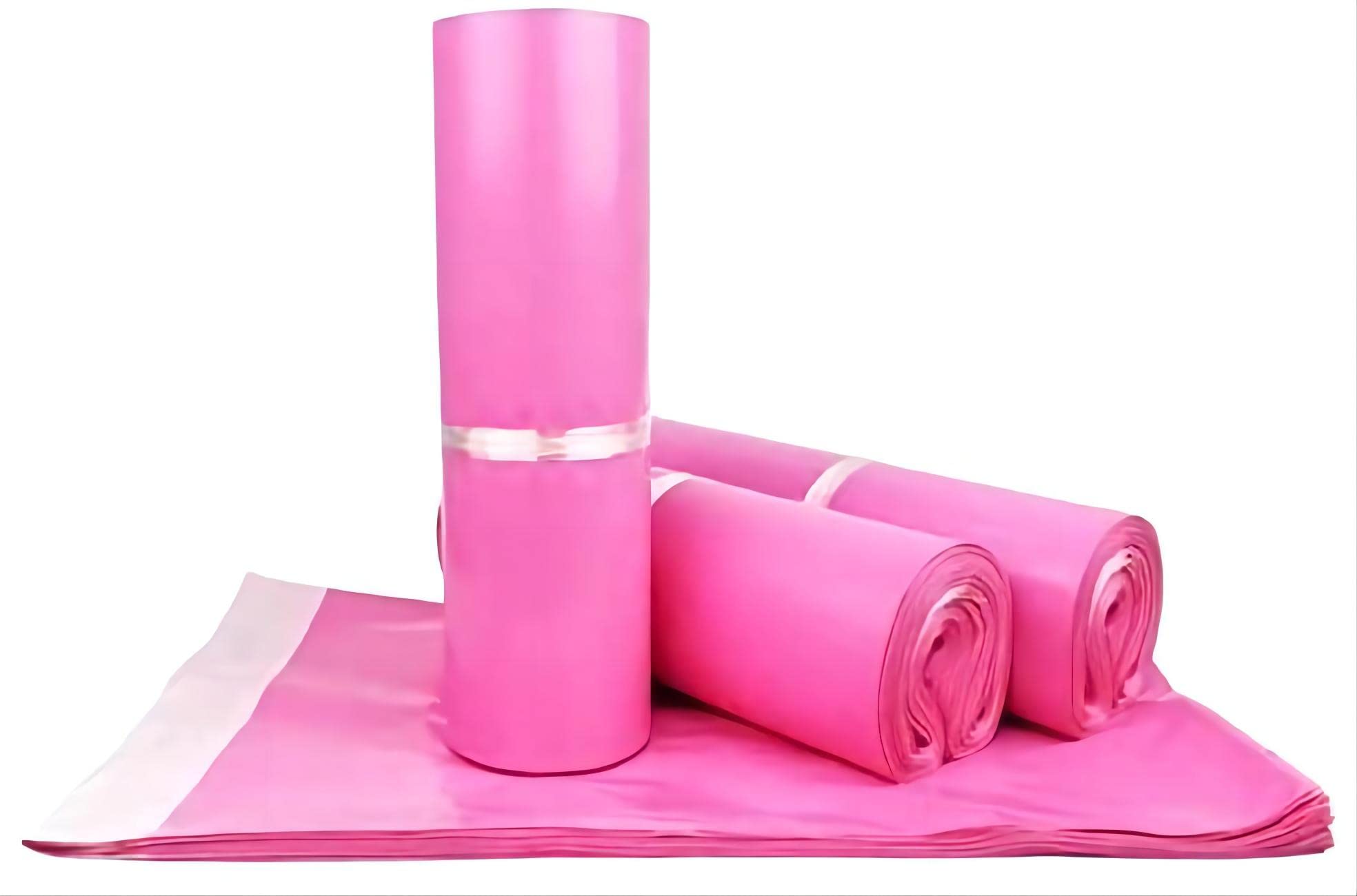 Sipobuy Pack of 100 Mailing Post Express Bags, PE Material Seal Pack Packaging Post Mail Bags Envelopes Mailer, Waterproof and Moisture-Proof (Pink, 20 x 30 cm / 8 x 12 inches)