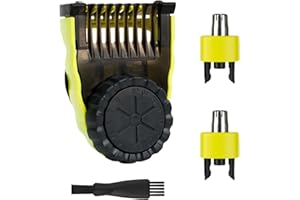 KOWCKAA Adjustable Guide Comb Guard for One Blade QP2520 QP2530 QP2620 Nose Trimmer Replacement Blades Heads - Compatible with Philips Norelco One Blade Attachments Includes Guide Comb and Nose Trimmer