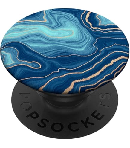 PopSocket Intercambiabile Blu E Oro - Supporto Per Telefono, Design Astratto, Regalo Ideale - Foto 3