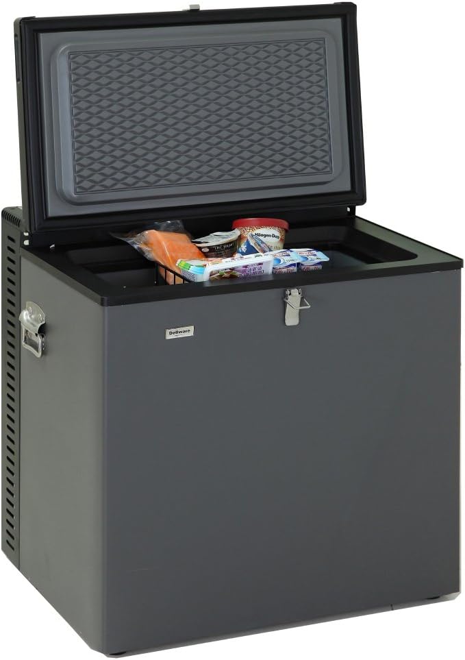 Smad AC/DC/LPG RV Chest Freezer Single Door,2.2 cu ft,Black