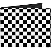 Wallet Bifold Canvas Checker Black White