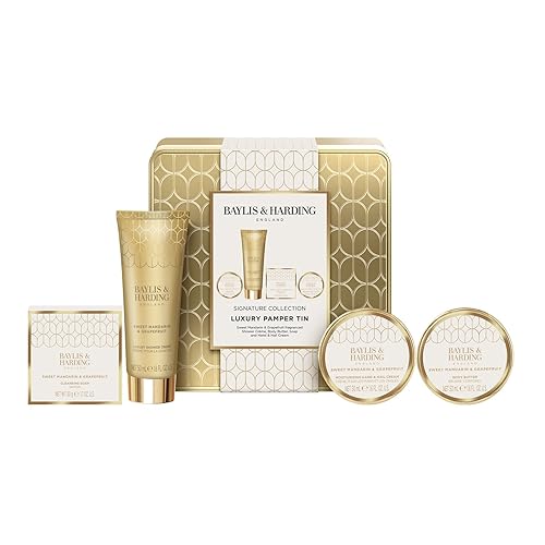Baylis & Harding Sweet Mandarin & Grapefruit Luxury Pamper Tin Gift Set - Vegan Friendly (Pack of 1)