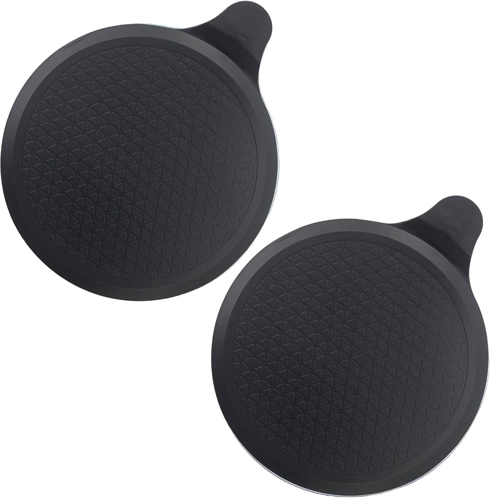 Tomario 2 Pack Silicone Bathtub Stopper Extra Large 6" Sink Plug Black
