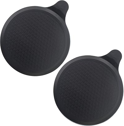 Tomario 2 Pack Silicone Bathtub Stopper Extra Large 6" Sink Plug Black