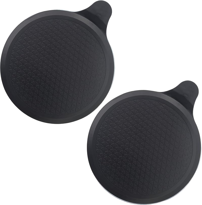 Tomario 2 Pack Silicone Bathtub Stopper Extra Large 6" Sink Plug Black