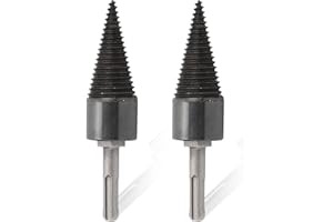 WISOQU 2Pcs 32mm Wood Splitting Drill Bit, Firewood Drill Bit Wood Splitter, Kindling Splitter Firewood Log Splitter Drill Bit for Chopping Wood Firewood