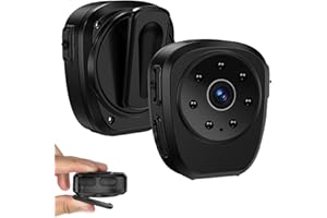 cuoum Mini Body Camera,1080P Body Mounted Camera with IR Night Vision, Motorcycle Dash Cam with Motion Detection, NO WiFi Pet Video Camera with Loop Shooting, Rechargeable Action Camera for Outdoors