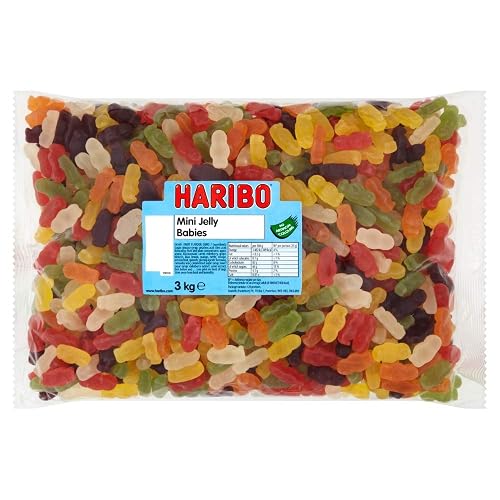 HARIBO Mini Jelly Babies – Soft and Fruity Gummy Sweets – 3kg Bulk Bag