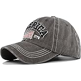 Cot-Oath Mens Baskeball Cap Women Hat American Flag Hat Unisex Adjustable Trucker Hat Retro Dad Mom Gift