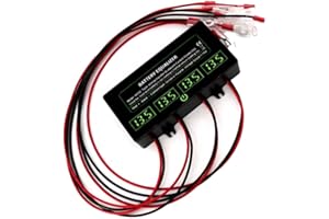 HC01 HC02 Battery Balancer for 12V 24V 36V 48V -Acid and for LiFePO4 Batteries, Voltage Equalizer with Touch Switch, 0-10A Op