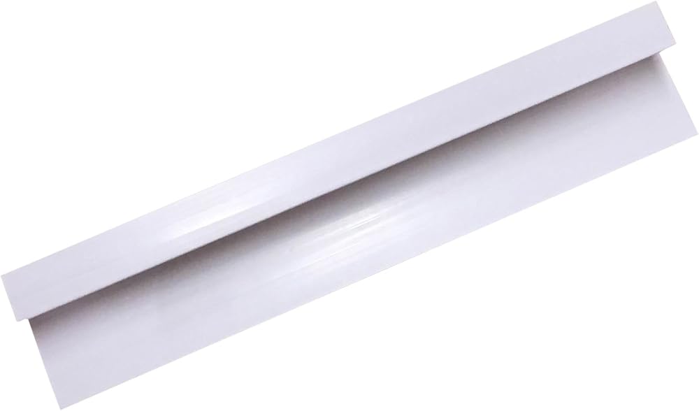 DBS White 10mm End Cap Trim for Shower Wet Wall Panels 2.4m
