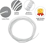 Fantasyon 4mm White Elastic Cord 5m Bungee Rope Round Stretch DIY Camping Tent view 3