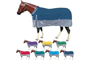 Rugged Ride 1200 Denier Waterproof Adjustable Neck Turnout Blanket - with Grey Skirt -200 gram Fill