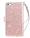 Dailylux Case for iPhone 6 / iPhone 6S - [Built-in 9 Card Slots] Protective Faux Leather Folio Flip Wallet Case for Apple iPhone 6 / 6S 4.7 Inch, Rose Gold
