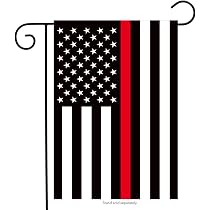 Amazon.com : Thin Red Line Garden Flag Firefighter Patriotic 12.5 ...