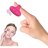 Fuigarry Upgrade Portable Travel Pocket Facial & Eye Massage Ball Mini-Ring Personal USB Rechargeable Massager Facial Muscles Tighten Anti-Aging Relieve Eye Dark Circles,Puffiness,Fatigue (Rose Red)