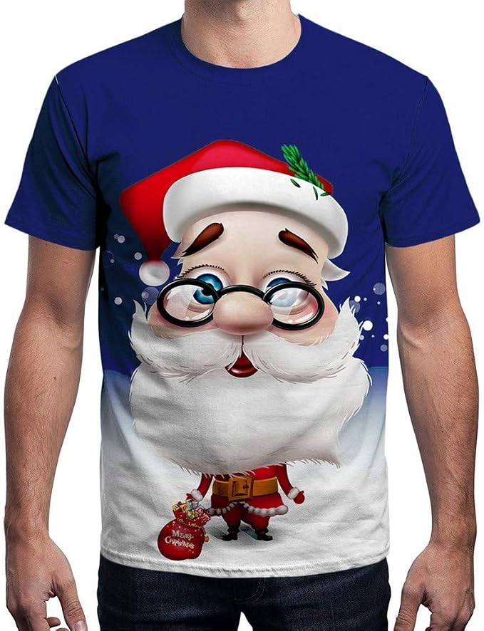 Pull De Noël 3D Rigolo Homme - Sweatshirt Coton Manches Longues - Pour Fêtes Et Casual