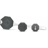 Sud Scrub&reg; Body Scrubber + Face Scrubber + Extender Handle + Shower Hook Set (Charcoal)