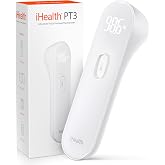 iHealth No-Touch Forehead Thermometer for Adults, Kids, Babies PT3 | 1s Fast Accurate, 3 Ultra-Sensitive Sensors, Quiet Vibration Feedback, Digital Large LED Digits, Use for Home &amp; Nurses