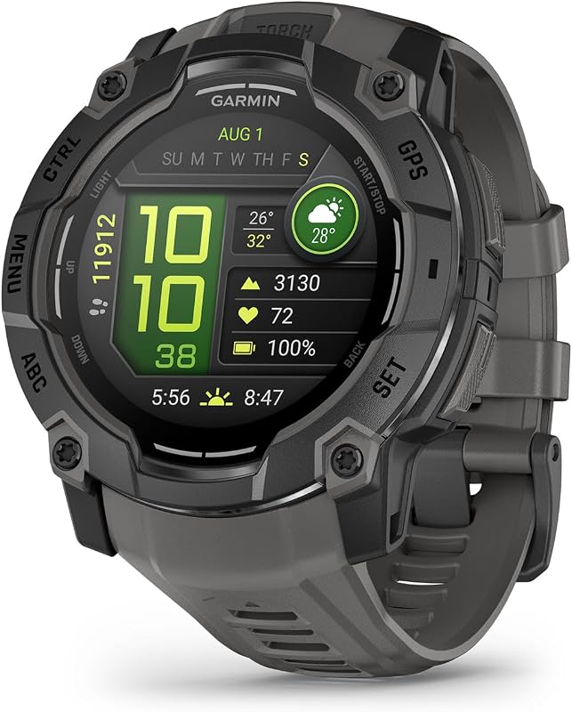 Instinct 3, 50mm, Smartwatch GPS Ultra Resistente, Black & Charcoal