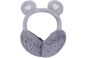 RUIXIA Cute Cartoon Animal Winter Earmuffs Soft Faux Fur Ear Warmers Adjustable for Adults Kids Thermal Plush Ear Muffs