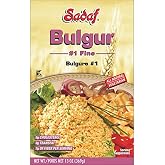 Sadaf Bulgur #1 Fine - Bulgur Wheat for Cooking - Middle Eastern Cuisine - Traditional &amp; Healthy Meal - Kosher - Vegetarian - 13 Oz Box