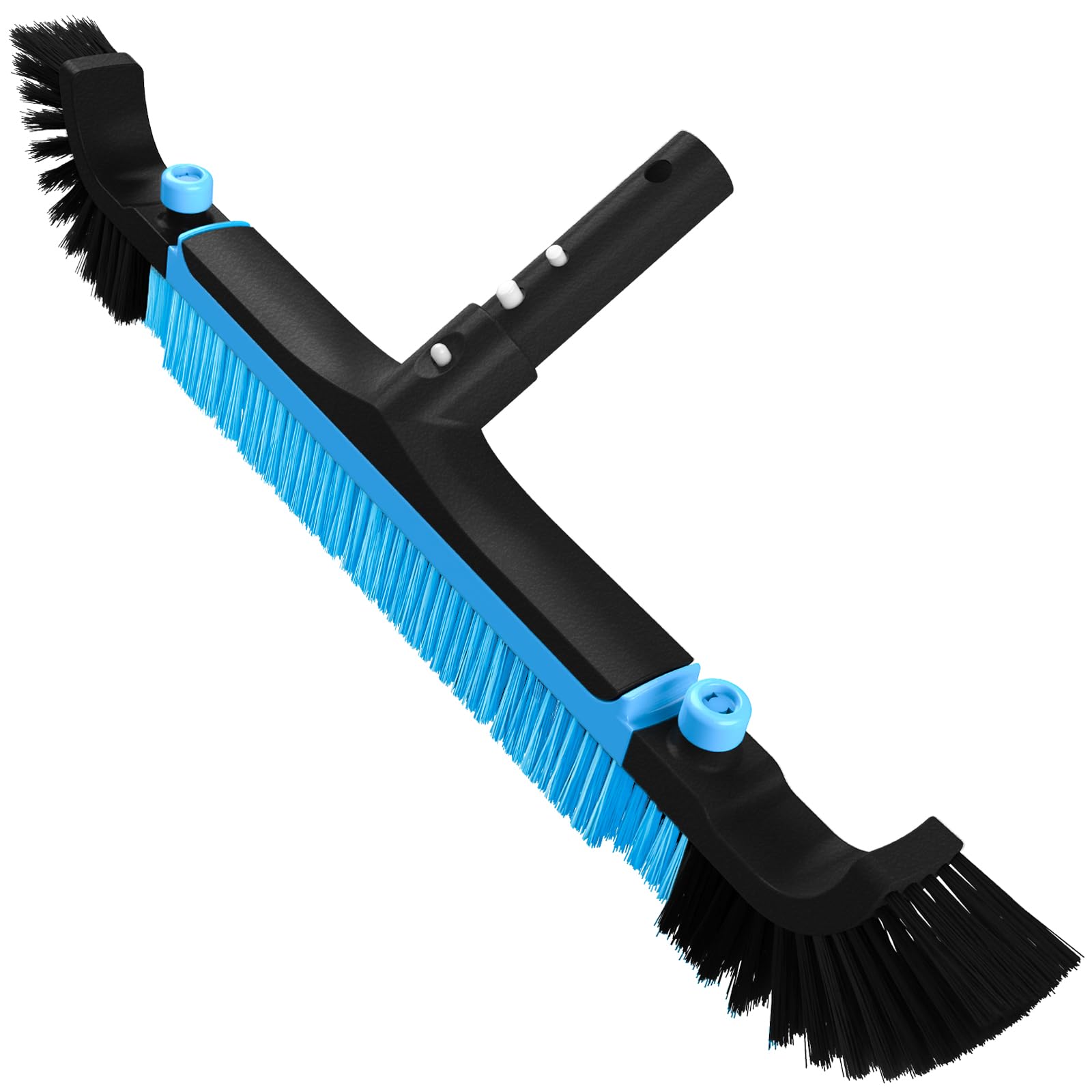Photo 1 of Poolvio 22" Extra-Wide Pool Brush Head, Heavy-Duty Pool Scrubber Brush with Detachable Corner Brush & Strong Nylon Bristles for Walls & Floors in Above-Ground and Inground Pools (Blue)