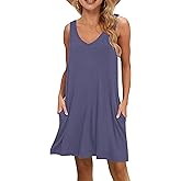 MISFAY Women's Summer Casual T Shirt Dresses Beach Cover up Tank Dress
