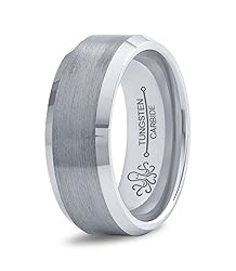 Oceanus Tungsten Men's Wedding Rings Comfort Fit