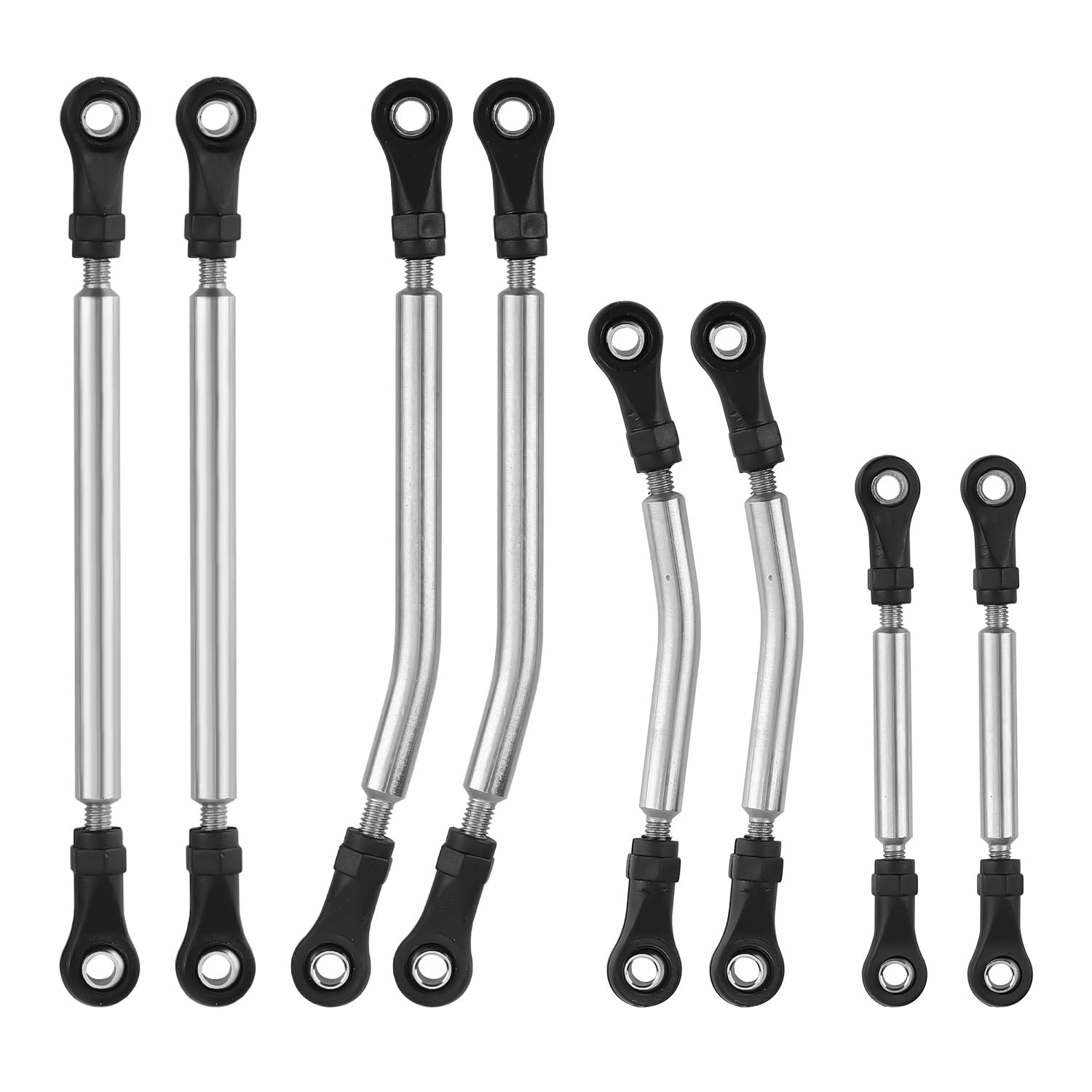 PEUTIER 8pcs High Clearance Links, Stainless Steel Chassis Links High Clearance Link Rod Linkage Set for Traxxas TRX4M 1/18 RC Crawler