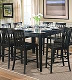 Coaster Pines Counter Height Dining Table with Leaf in Black