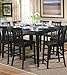 Coaster Pines Counter Height Dining Table with Leaf in Black