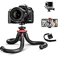 Fotopro Flexible Tripod with Remote for Phone, Waterproof and Anti-Crack Phone Tripod Stand Portable Travel Tripods for Live Streaming Vlogging Video