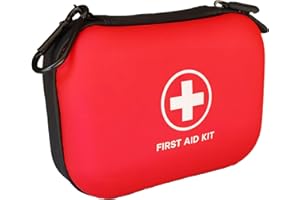 GHFY First Aid Kit 196 Piece Waterproof Hard Shell Portable Survival Kit for Home, Camping, Cars, Hiking, Travel, Outdoor, Adventure Emergency Medical Kits (Red)